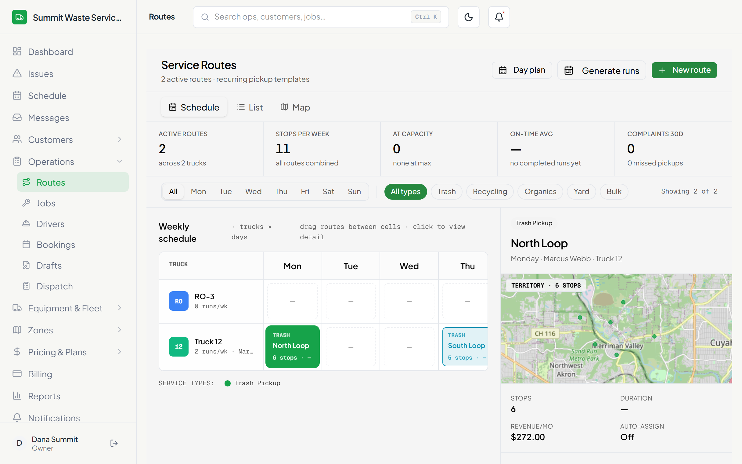 Routes & Dispatch — Trash Tools